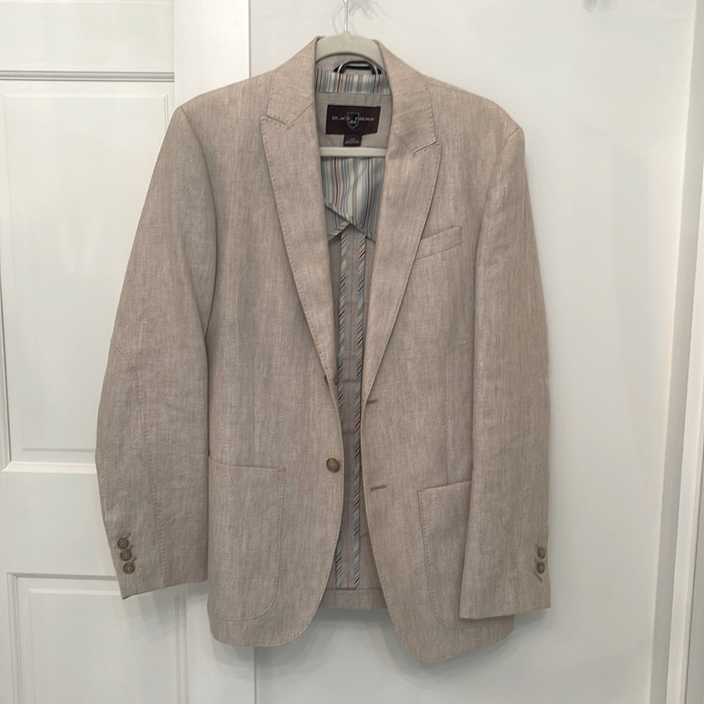 Black Brown 1826 Linen and polyester sport coat. Size S